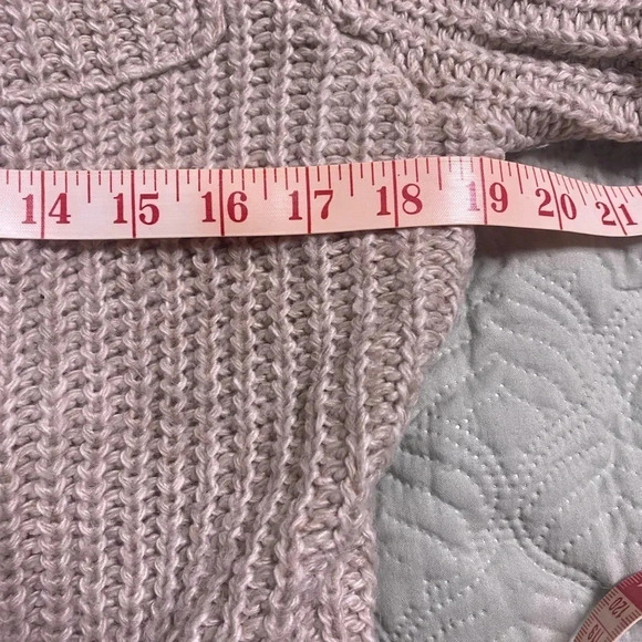 Zara Size Small Knit Fleece Hooded Long Sweater Jacket Wool Toggle Closure - Picture 6 of 6